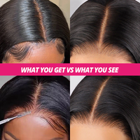 Perruque Lace Front 100% Cheveux Humains Vierges Vietnamiens, Cuticules Alignées, Lisses, Newwave, Cheveux Bruts Vietnamiens Ultra-Lisses