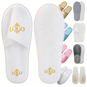 Pantuflas de Tela No Tejida con Logotipo Personalizado al por Mayor, Ecológicas, Transpirables, Desechables, <span class=keywords><strong>para</strong></span> Spa, Hotel y Suministros de Hotel - Product Image 1