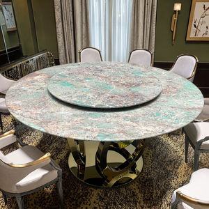 Brazil Sang Trọng Hiện Đại Màu Xanh Lá Cây Đá Bàn Ăn Nghệ Thuật Thiết Kế Đồ Nội Thất Nhà Với Kim Loại Chân Cho Phòng Khách Cao Cấp - Product Image 4