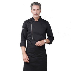 Uniforme de Chef de Moda, Personalizable con Logotipo, Resistente al Desgaste, con 8 Botones, Cuello Alto, Puños Ventilados, Poliéster/Algodón, para Restaurante - Product Image 4