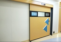 Porte coulissante hermétique médicale électrique certifiée ISO, vitesse d'ouverture et de fermeture réglable pour tous les volumes de flux des services hospitaliers