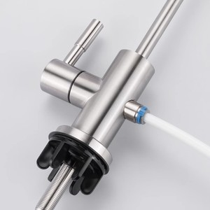 Grifo Purificador de Agua de 2 Puntos, Acero Inoxidable 304, Grifo de Agua Potable Directa con Boquilla Fina para Uso en Cocina - Product Image 1