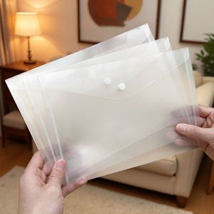 Carpeta Transparente A4 con Botón a Presión, Personalizada, Reforzada, de Gran Capacidad, para Almacenamiento de Documentos - Product Image 5