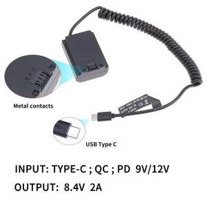 Nouvel adaptateur de batterie factice NP-FZ100 avec accessoires de caméra à câble à ressort USB-C pour <span class=keywords><strong>Sony</strong></span> A6600 A7C A7III <span class=keywords><strong>A7SIII</strong></span> A7R - Product Image 5