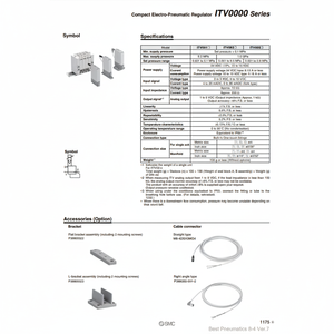 Régulateur électro-pneumatique compact SMC Pneumatics ITV0010-0BL équipement électrique - Product Image 1