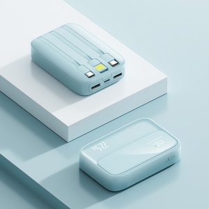 Batterie externe portable 20000mAh avec charge rapide PD22.5W, câbles intégrés, logo personnalisé et écran LED pour téléphone - Product Image 3