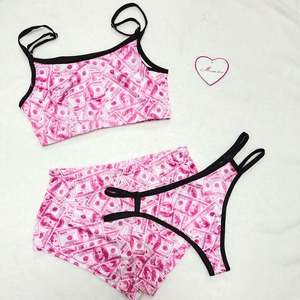 3 pezzi pigiama <span class=keywords><strong>Lingerie</strong></span> donna Set corto da salotto 3 pezzi Set pigiama donna con mutandine - Product Image 5