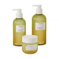 Emballage TAO LIN PETG, bouteilles de 200/300/400/500 ml avec finition brillante dégradée bicolore et étiquette adhésive
