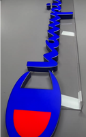 Caractères lumineux en néon en acrylique avec finition peinte en alliage d'aluminium usiné CNC, service personnalisé, modèle de marque AB Yakeli-01