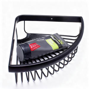 Estante de Esquina Rectangular de Acero Inoxidable Moderno de Doble Nivel para Baño, Montado en la Pared, para Almacenamiento de Toallas en la Ducha o el Inodoro, Impermeable - Product Image 3