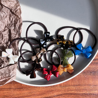 Zi Teng rétro Ins vent cheveux corde petit élastique femme anneau de cheveux accessoires doux papillon noeud matériel