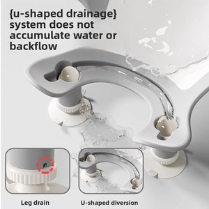Supporto per Vasca da Bagno per Neonati con Tappetino Antiscivolo, Strumento Speciale per il Lavaggio del Sedere dei Bambini, per Maschi e Femmine - Product Image 4