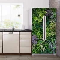 Vinilo Adhesivo Decorativo para Puerta, Ecológico, Brillante, Resistente a los Rayos UV, Impermeable, Transparente, Autoadhesivo, Removible, para Refrigerador