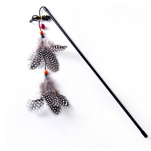 Jouet pour chat en forme de cloche à double plume, jouet pour chat à corde élastique, bâton de chatouillage pour chat - Product Image 2