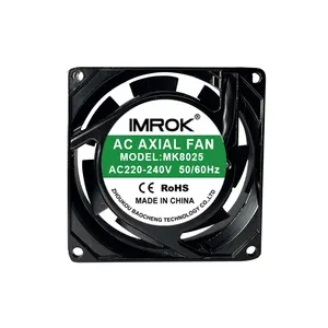 80*80*25mm 8025 110V 220V AC ventilateur de refroidissement axial de ventilation d'air sans balais pour éclairage de scène