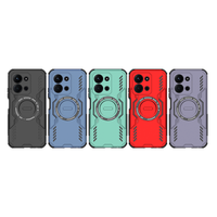 Étui de téléphone hybride antichoc magnétique à chargement sans fil avec refroidissement, design armure 2-en-1 TPU+PC pour Redmi Note 17/Note 17 Pro/A7 Pro