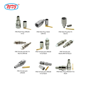 50ohm FME штекер гнездовой разъем для RG58 LMR195 LMR200 LMR240 H-155 H155 RG316 RG174 RG8 LMR400 RF коаксиальный разъем - Product Image 2