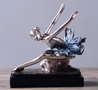 Figurine de ballerine en résine, décoration d'intérieur, sculpture décorative