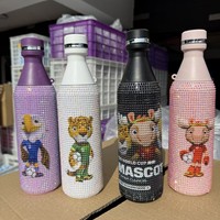 Nouvel Arrivage Transfrontalier – Bouteille Thermos Portable en Acier Inoxydable 304 à Petite Ouverture, Ornée de Diamants, Anti-chute