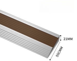 Profilé de marche antidérapant en PVC et alliage d'aluminium au design moderne, <span class=keywords><strong>bande</strong></span> de bordure de marche de haute qualité, épaisseur 5,5 mm, résistant à 66 000 cycles d'usure - Product Image 2