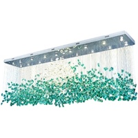 Luminaires de plafond LED en cristal d'inspiration italienne, luminaire de plafond rectangulaire décoratif, salon, salle à manger, lustre de plafond