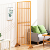 Nouvelle cloison d'écran multifonctionnelle simple pour salon, porte d'entrée, véranda, chambre pliable, mobile, style minimaliste chinois en bambou