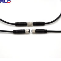 Câble étanche personnalisé M6 M8 M12 7/8 M20 Pvc Pur fil mâle femelle 3 4 5 6 8 broches montage sur panneau capteur circulaire connecteur M12