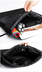 210D công suất lớn polyester không thấm nước xách tay tái sử dụng dây kéo Ba Lô Túi với dây đôi và dây kéo - Product Image 5