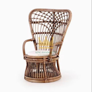 Silla para niños hecha a mano de bambú tejido ecológico y Ratán, perfecta para habitaciones infantiles con diseño sostenible - Product Image 1