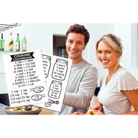 Autocollant de conversion de mesures de cuisine, panneau de conversion métrique transparent pour la cuisine, la pâtisserie, les armoires, les murs, la décoration du réfrigérateur