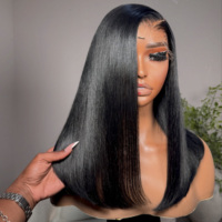Nouvelle Arrivée Perruques Super Double Drawn 5x5 avec Fermeture pour Femmes Noires, Nœuds Invisibles, 100% Cheveux Humains Vietnamiens, Perruque en Dentelle Sans Colle