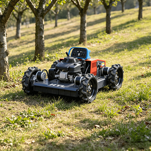 Tondeuse à gazon télécommandée <span class=keywords><strong>en</strong></span> gros, moteur essence 4 temps 4500W, automotrice, avec fonction mulching pour l'agriculture - Product Image 1