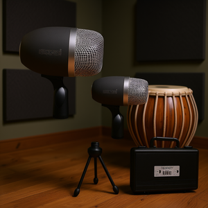 Micrófono Dinámico de 5 Núcleos XLR con Cable Unidireccional para Tabla y Percusión, con Soporte Giratorio y Kit de Trípode - Product Image 2