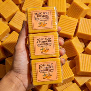 Jabón Natural Artesanal de Cúrcuma y Limón para Blanquear y Eliminar el Acné, Ácido Kójico para Rostro y Cuerpo - Product Image 1