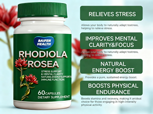 Extracto de planta Natual, rodiola <span class=keywords><strong>Rosea</strong></span>, Soporte de Energía, relaja, cápsulas Veggie, rodiola <span class=keywords><strong>Rosea</strong></span>, suplemento de raíz - Product Image 4