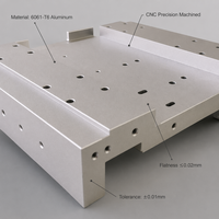 Piétement en aluminium usiné CNC de haute précision pour équipement d'automatisation des semi-conducteurs – Service de fraisage industriel de précision sur mesure