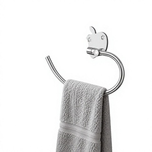 Porte-serviettes mural moderne avec design pomme pour salle de bain - Product Image 6