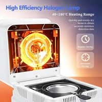 Analizador de Humedad Halógeno de Precisión para Laboratorio, 120g/1mg, Pantalla Táctil Digital, Medidor de Humedad para Granos y Alimentos, Control de Calidad, 0.01%