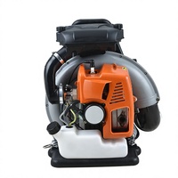Souffleur à dos professionnel à essence 2 temps 65cc HF-AB650, débit d'air élevé 500-1000CFM pour feuilles, neige, débris et lutte contre les incendies forestiers