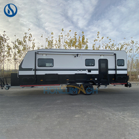 Honlu 2025 Mini caravane remorquable de 23 pieds, camping-car, remorque de camping, capacité de 4 personnes, design léger, imperméable et pliable