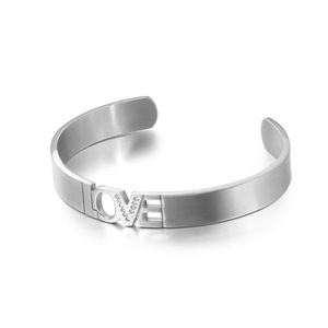 Braccialetto del polsino placcato oro del braccialetto ispiratore di amore dell'acciaio inossidabile del regalo all'ingrosso di festa della mamma - Product Image 3