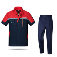 Tenue de Travail Personnalisée Brodé(e) – Ensemble Respirant et Résistant à l'Usure à Manches Courtes pour l'Été (Chantier & Réparation Automobile)