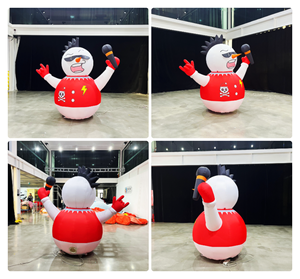 Bonhomme <span class=keywords><strong>de</strong></span> neige gonflable <span class=keywords><strong>de</strong></span> Noël durable et imperméable en Oxford <span class=keywords><strong>de</strong></span> 2 m, chantant des chansons, décorations <span class=keywords><strong>de</strong></span> Noël gonflables réutilisables pour l'extérieur - Product Image 2