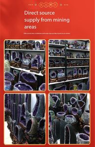 Cristales de Geoda de Amatista Natural de Uruguay al por Mayor, Piedras Curativas, Racimo de Cuarzo Grande en Venta - Product Image 2