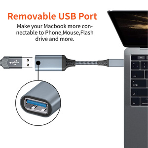 Bán buôn Mini nylon bện 0.2M USB Để USB C Adapter với C Nam để 3.0 nữ sạc - Product Image 2