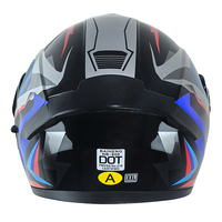 Casco Moto Modulare Flip-Up Certificato DOT ECE con Doppia Visiera in ABS e Fibbia a Sgancio Rapido