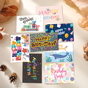 Cartes de vœux personnalisées en gros pour anniversaires, remerciements, meilleurs vœux, écologiques, rectangulaires, 12 pièces/ensemble - Product Image 1