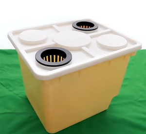 C68 Seau hollandais hydroponique de jardin intérieur avec couvercle 0/1/2/4 trous Planteur de seau Bato pour la culture de tomates et d'herbes - Product Image 1