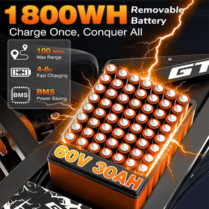 Baterai Sepeda Gunung GT16 60V/72V 30ah/40ah/50ah untuk Motor Listrik Off-road GT16 1800W 2400W 2880W 3000W 3600W - Product Image 4