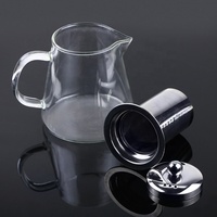 En gros résistant à la chaleur à haute teneur en borosilicate théière en verre avec infuseur